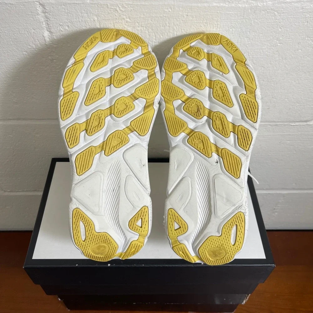 Hoka‎ One One Clifton 9 1127896-WTL White Lemonade Running Shoes Women's 10 B